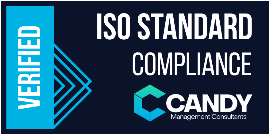 ISO standard compliance dark badge